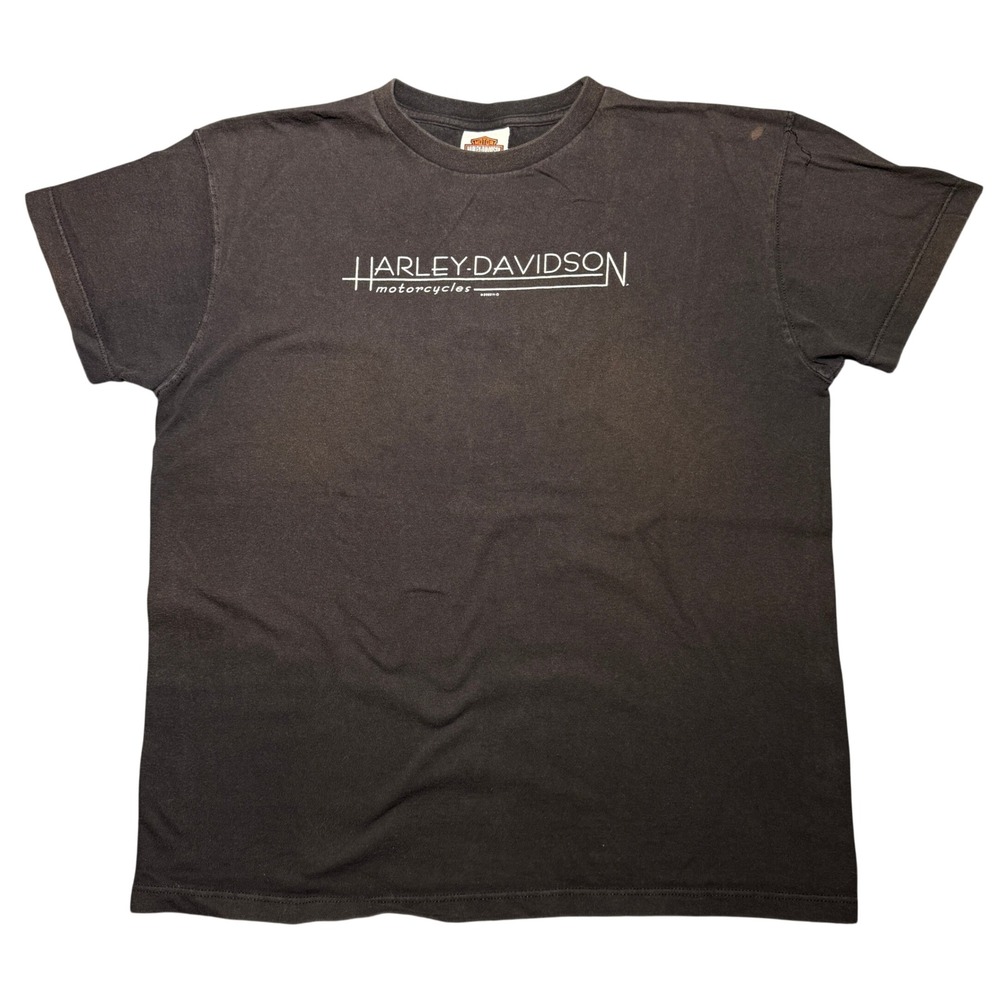Vintage 2002 Harley Davidson St Paul Minnesota Graphic T-Shirt Black Mens L